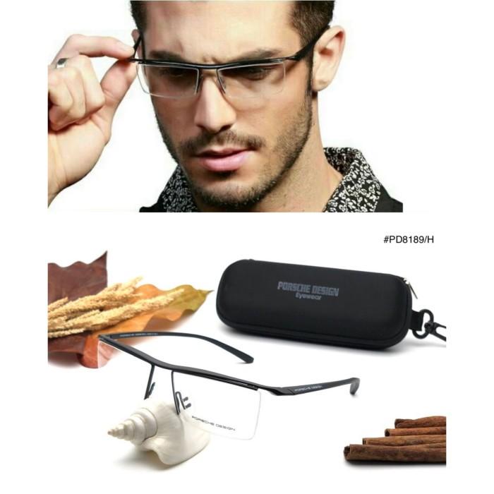 Frame Kacamata Porsche Design 8189 HALF P8189 Half BLUECROMIC + DRIVE