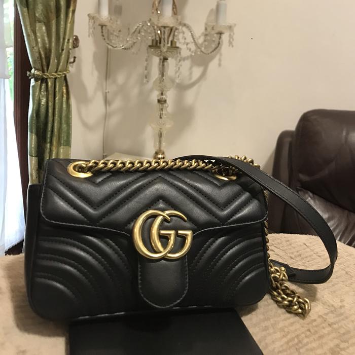 Authentic Original Gucci Marmont Mini Sling Black