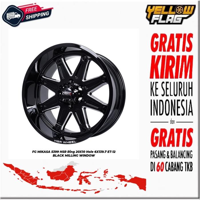 Velg Mobil Celong Fortuner Pajero Dll HSR FG Mikasa Ring 20 Lebar 10