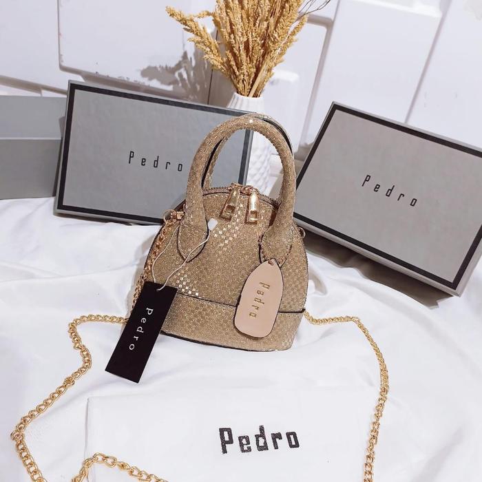 ORIGINAL TAS SELEMPANG P*DRO ALMA MINI GLITER KODE SP029 IMPORT + SET