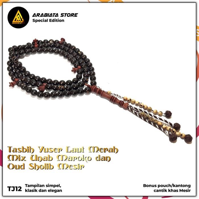 Tasbih Tijani Yuser Laut Merah Mix Unab Maroko Dan Oud Sholib Mesir