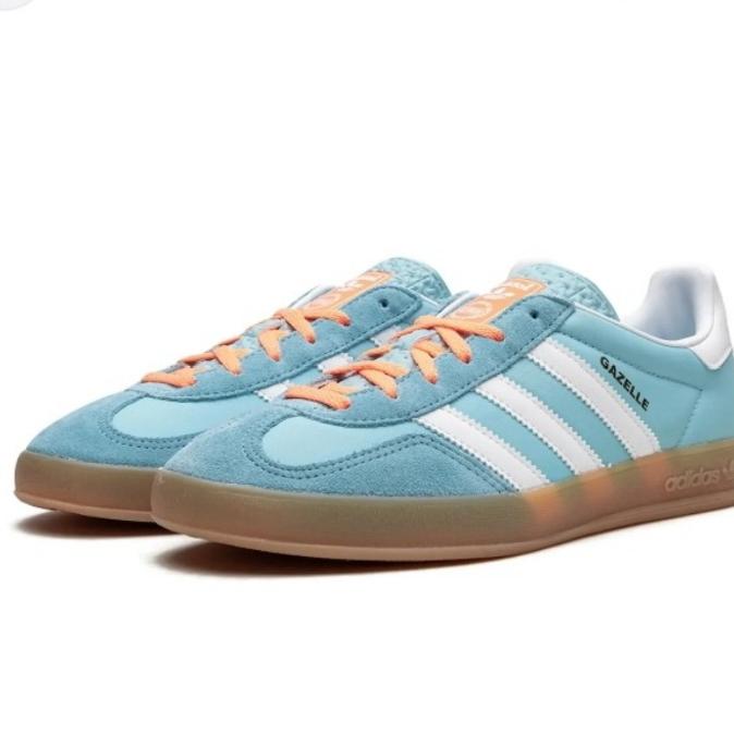 ADIDAS GAZELLE INDOR BLUE GUMS WHITE ORIGINAL VIETNAM BNIB