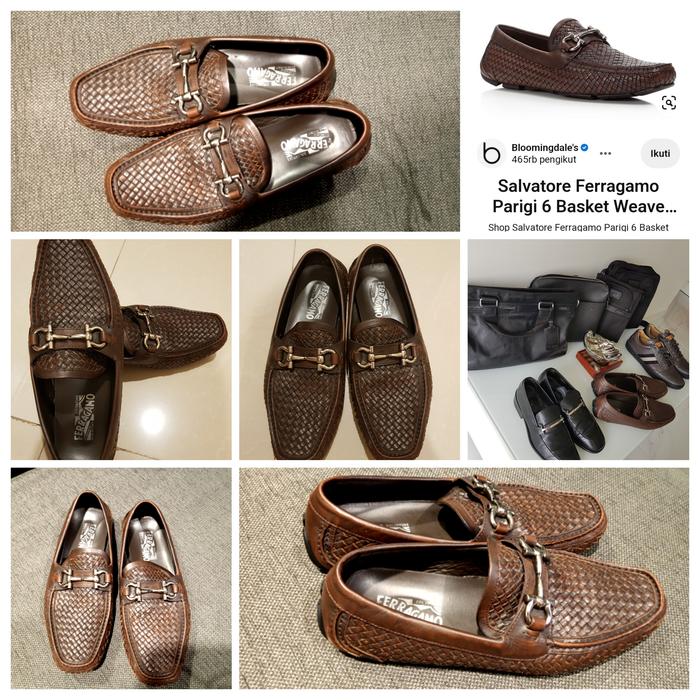 SHS10-PRELOVED-SALVATORE FERRAGAMO LOAFERS MEN SHOES 1000% AUTHENTIC  LIKE NEW NEGO.