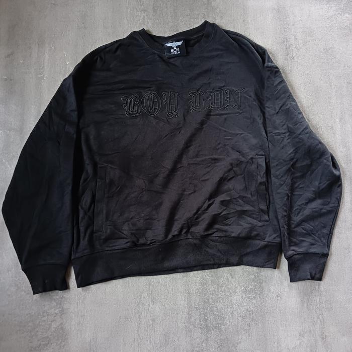 crewneck boy london black on black second