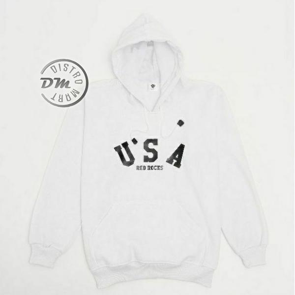 Sweater / Jaket Polos Hoodie USA REDROCK Pria & Wanita Size M-XXL