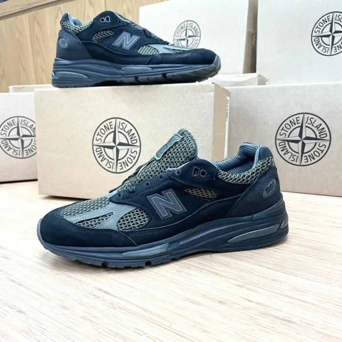 SEPATU NB 991 X STONE ISLAND MADE IN ENGLAND