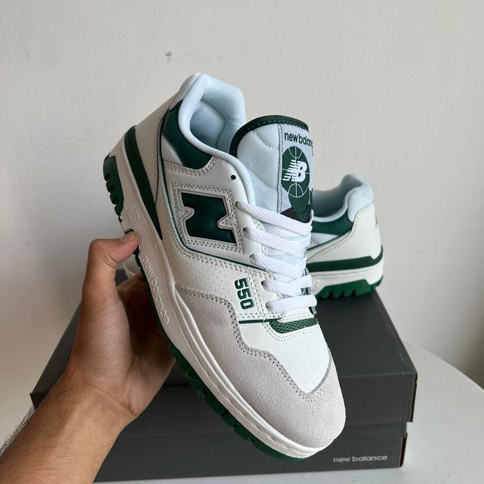 Sepatu NB 550 white green14261