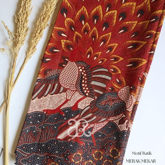Kain Batik Meteran Potongan Motif Merak Mekar