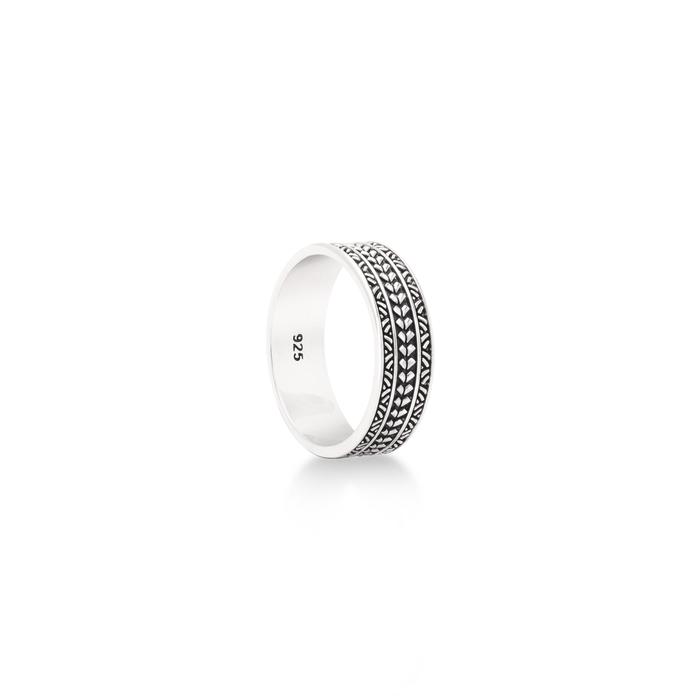 Cincin Band Kecil Maori Toa Perak 925