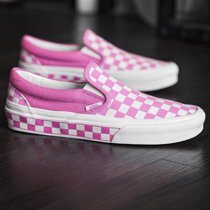 Original Vans Slip On Nextor Checkerboard Pink