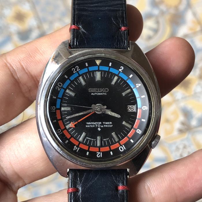 Seiko 6117 6410 navigator timer proof dial