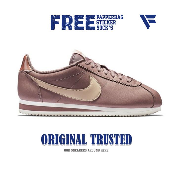 Nike Classic Cortez Leather Particle Beige Smokey Metallic Red Bronze