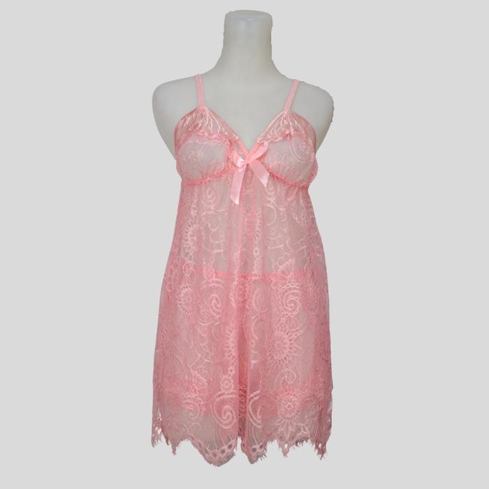 Lingerie sexy semi transparan setelan celana pendek