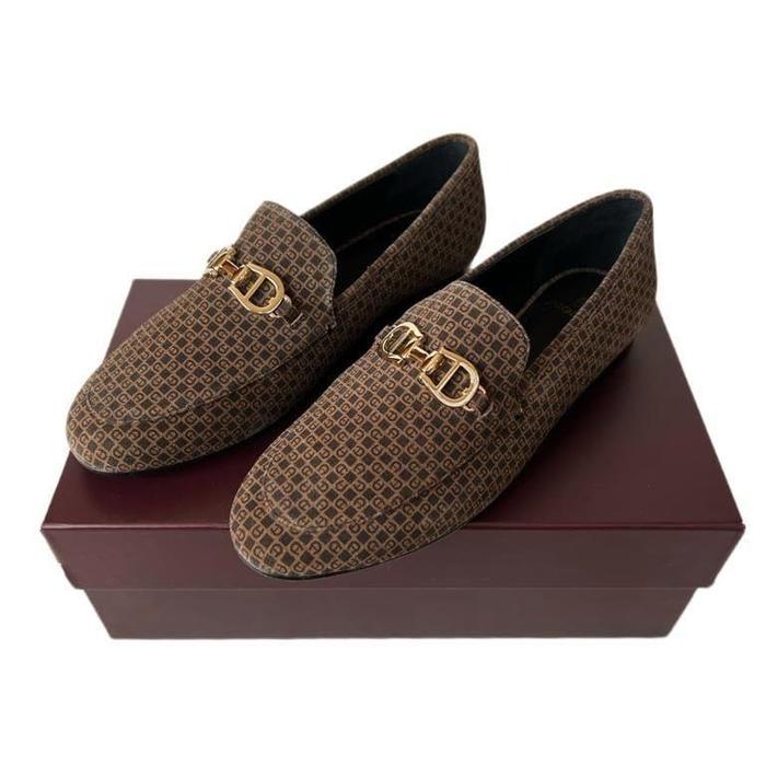 Sepatu Aigner Flat Fiona Dark Brown Original