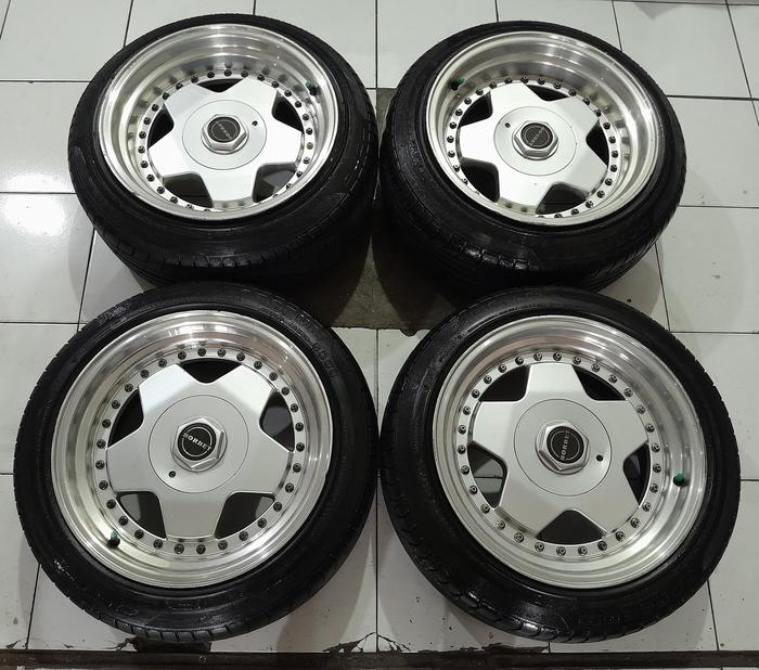 VELG MOBIL BEKAS RACING CELONG BORBET RING 16 DOUBLE PCD LEBAR 8/9