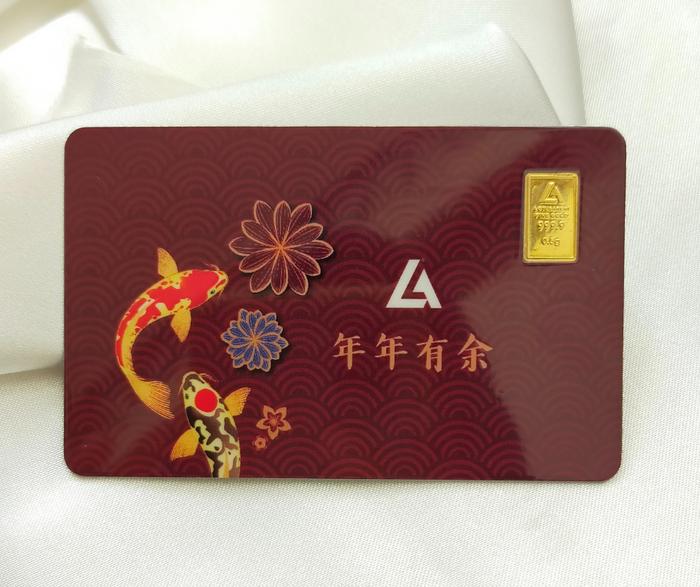 Logam mulia imlek chinese new year lotus archi emas 24k