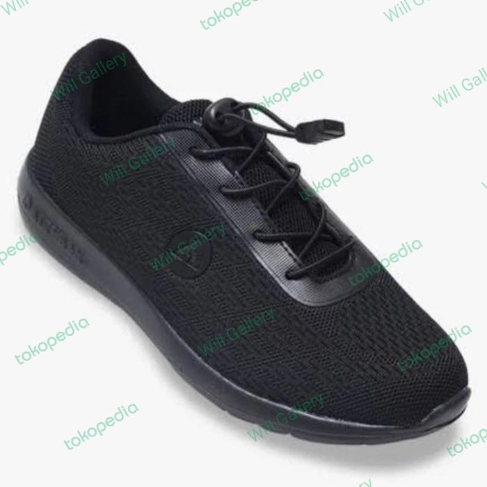 AIRWALK Lana Jr (B) Sepatu Anak Sekolah Full All Black Air Walk Shoes