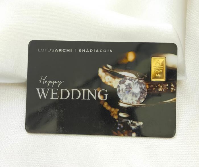 Logam mulia lotus archi 0,5 gram happy wedding emas 24k 999,9%