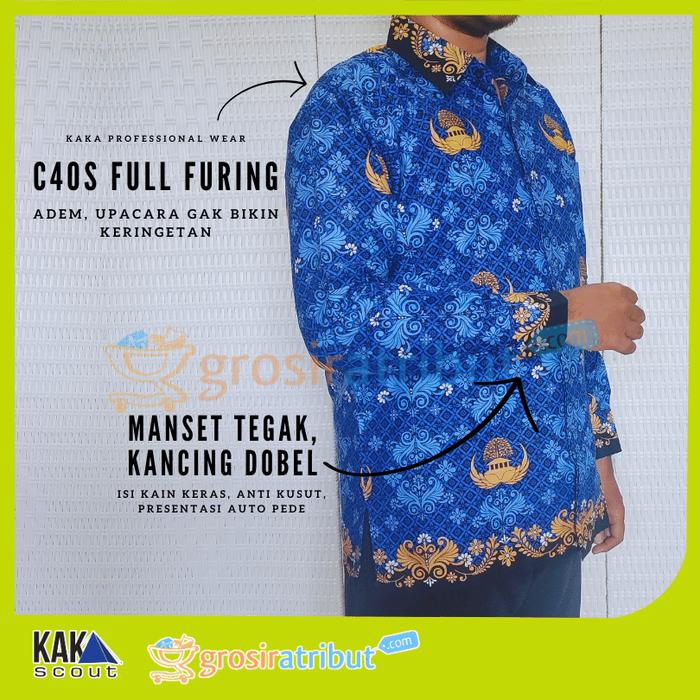 Kemeja Batik Korpri Baru Pria Full Furing | Seragam Baju Korpri Laki