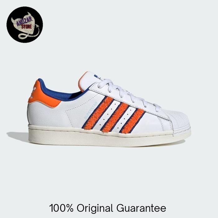 Sepatu Sneakers Adidas Superstar Cloud White Orange (IF7610)