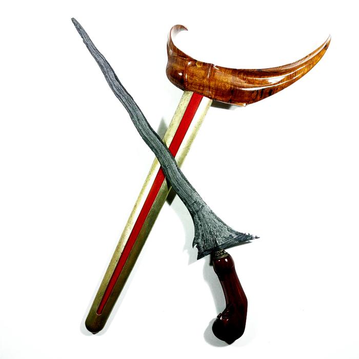 Keris Sempono Luk 9 Pamor Mrambut Sinengker Tangguh Pajang Kuno Sepuh