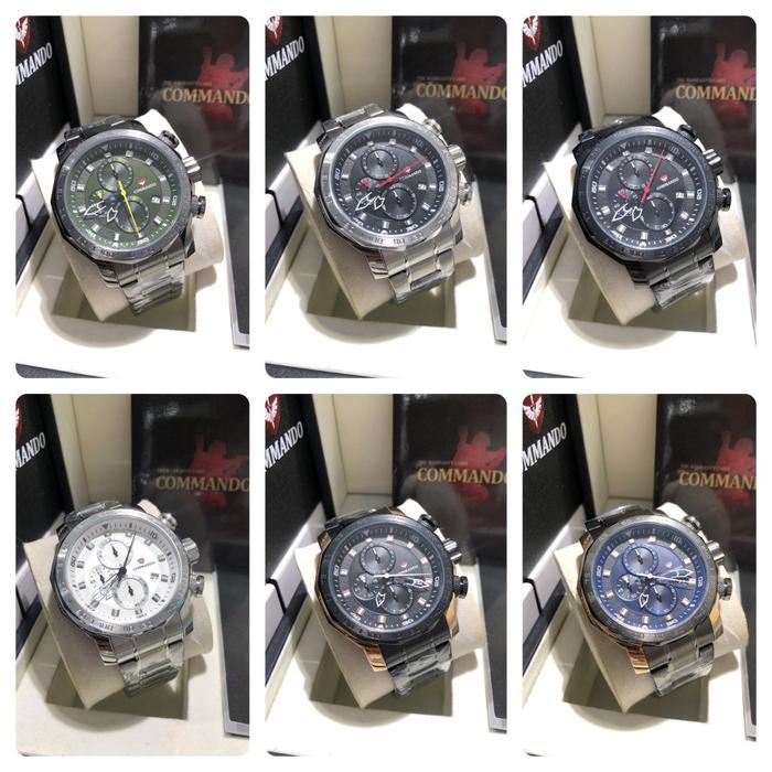 JAM TANGAN PRIA COMMANDO 7006 CM 7006 RANTAI CHRONO ORIGINAL