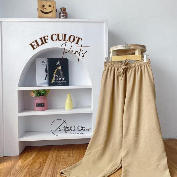 ELIF CULOT PANTS CELANA PANJANG WANITA POLOS AIRFLOW CRINCKLE