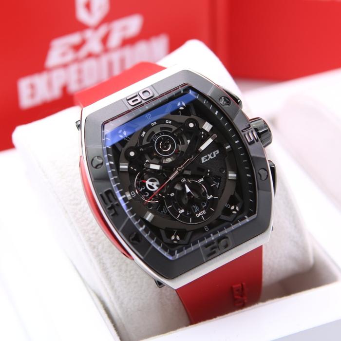 JAM TANGAN EXPEDITION PRIA EXP 6800 / E6800 ORIGINAL - RED SILVER