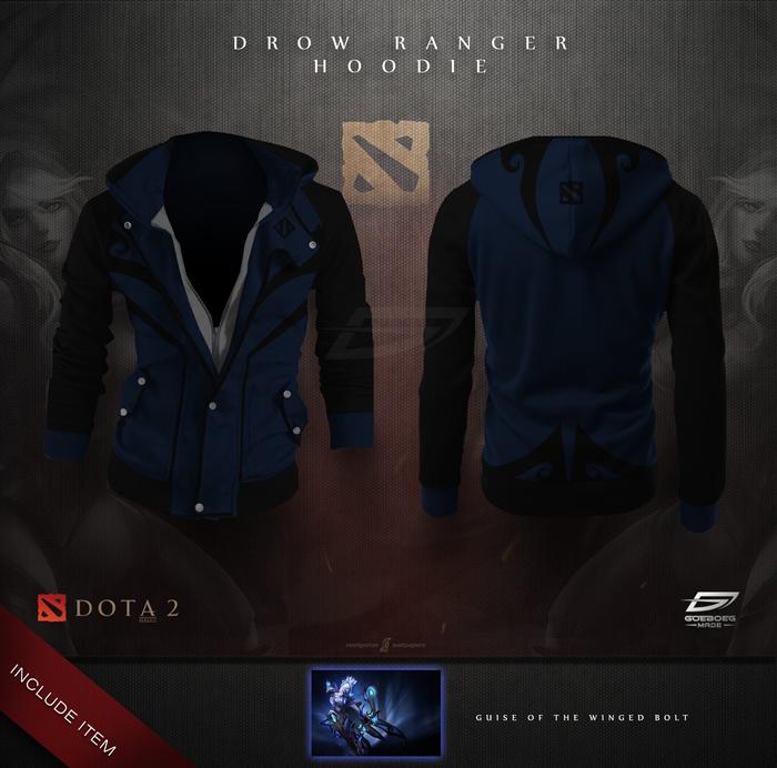 Jaket Hoodie Drow Ranger Dota 2 Goeboeg Made (limited edition)