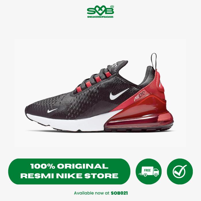 Nike Men's AIR Max 270 Shoes Black/White/University Red - AH8050-022