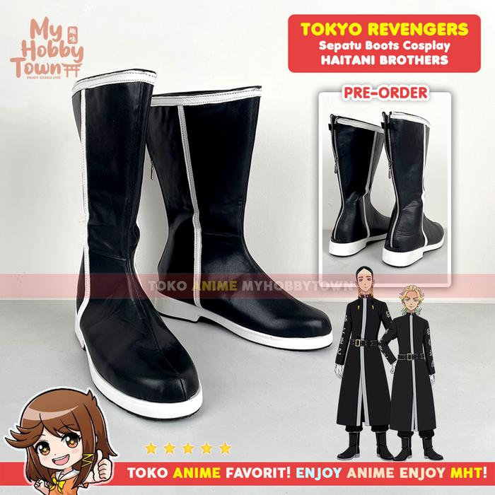 Sepatu Boots Anime Tokyo Revengers Tenjiku Haitani Brothers Cosplay