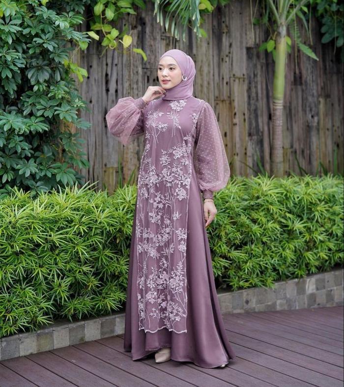 Party Dress Wanita Elegant | Baju Fashion Kondangan |Gaun Hijab Muslim