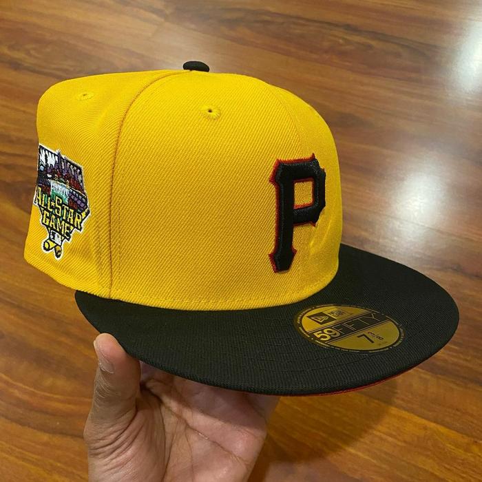 New Era Topi Baseball Snapback Original NE Pittsburgh Pirates All Star Game 5950 Fitted Cap Size 7⅜ 