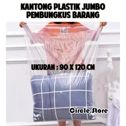 Kantong Plastik Transparan Bungkus Bedcover Tas Koper Boneka Stroller