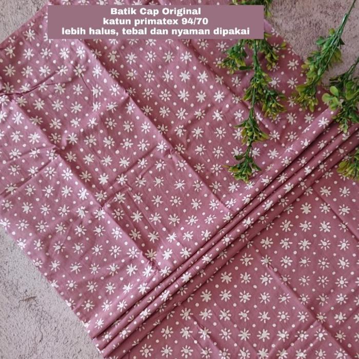 Kain Batik Cap Handmade Truntum Bulat ( Coklat Milo )