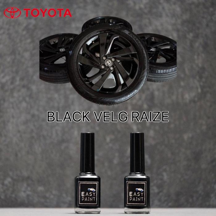 Cat Oles Mobil Black Velg OEM Toyota Raize Hitam Pelek Veleg 15ml