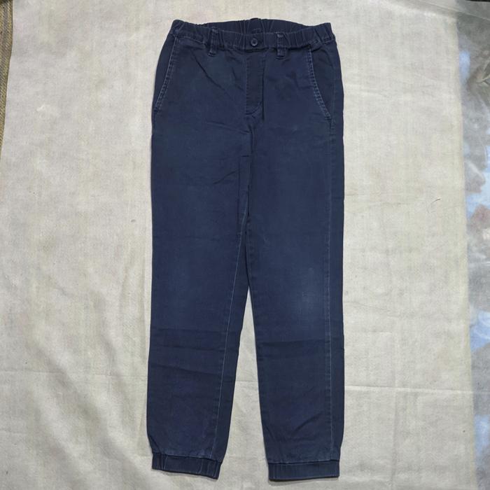 Celana Panjang Relax Chinos Jogger Uniqlo Dark Blue Original Second