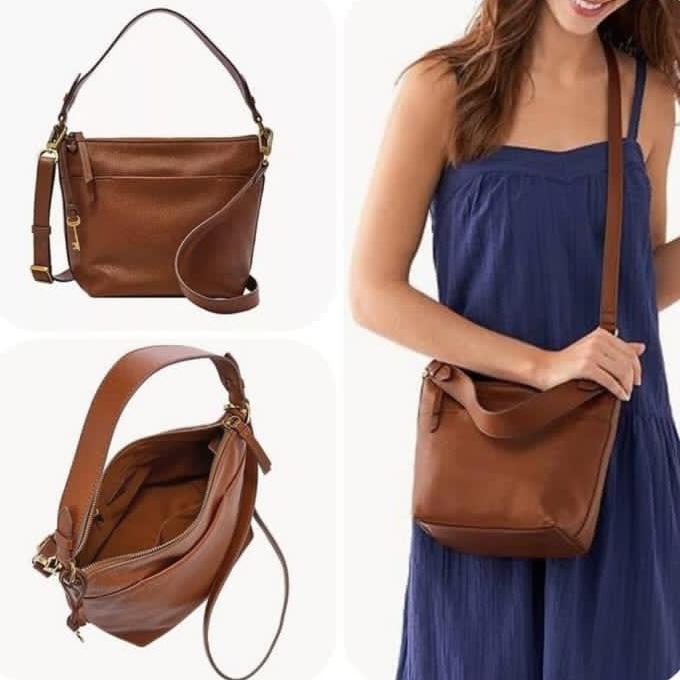 Fossil Julianna hobo small brown