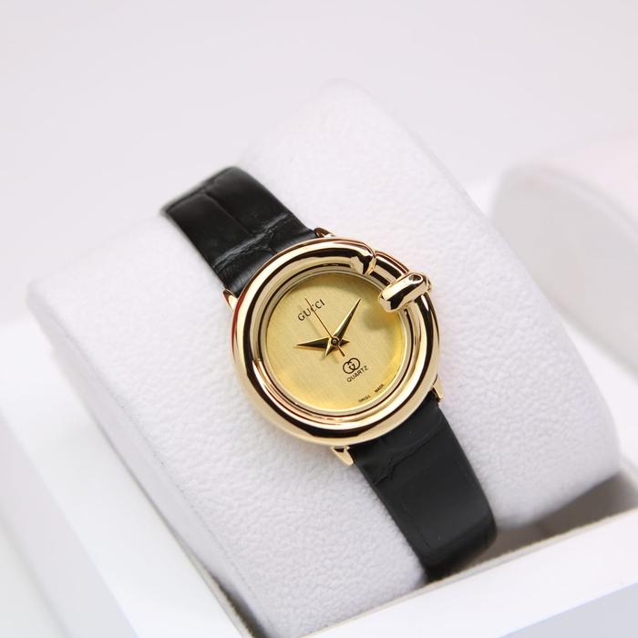 Jam Fhasion wanita Gucii kulit