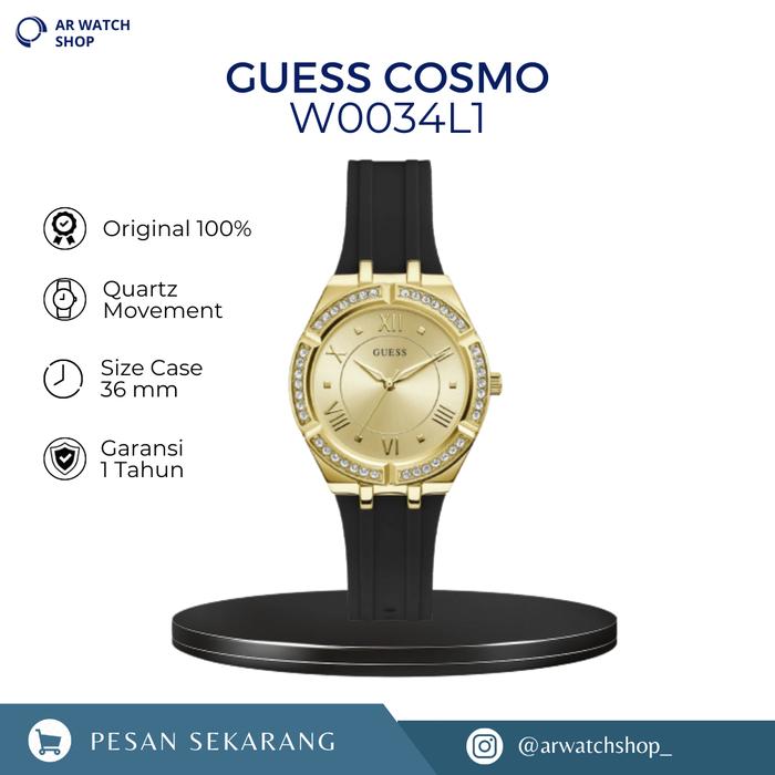 Jam Tangan Wanita Guess Cosmo GW0034L1 Ladies Rubber Strap Original