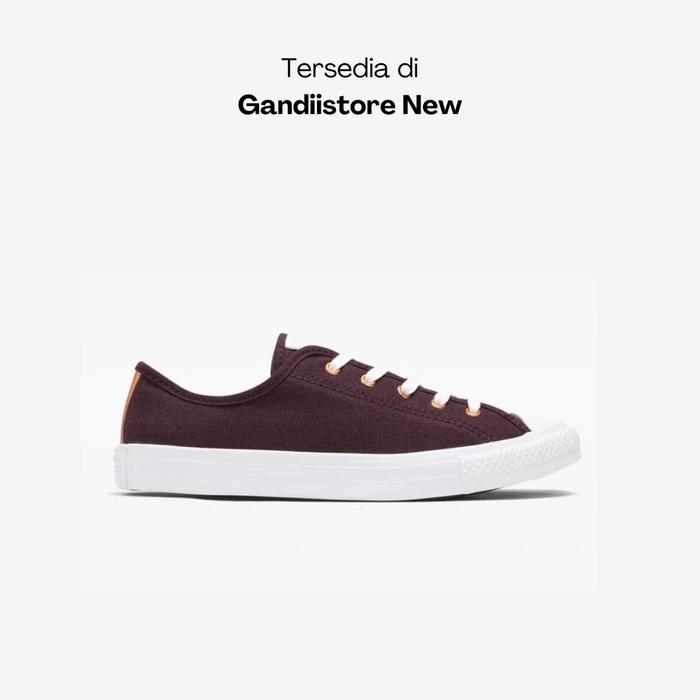 Sepatu Sneakers Wanita Converse CTAS Dainty Ox A01305C Black Cherry