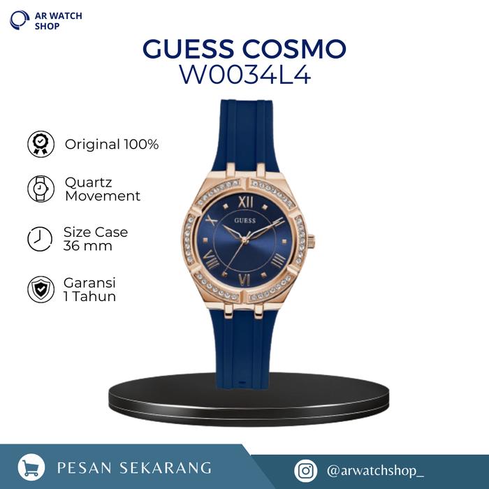 Jam Tangan Wanita Guess Cosmo GW0034L4 Ladies Rubber Strap Original