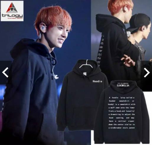 OFFICIAL HOODIE VETEMENTS IDOL KPOP CHANYEOL EXO GD BIGBANG