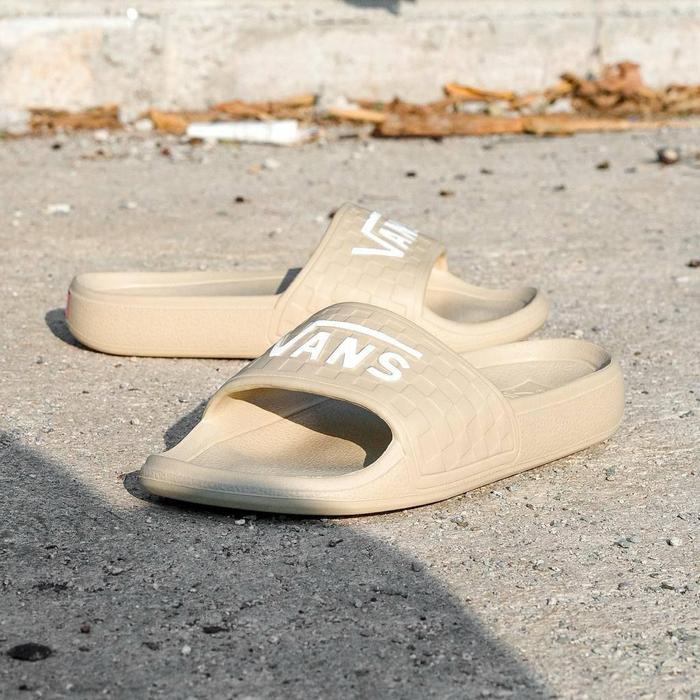 Original Vans Slide On Slipper Checkerboard Embosh Cream