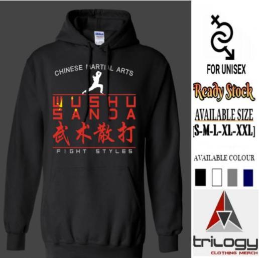 HOODIE JUMPER HITAM WUSHU CHINESE MARTIAL ARTS NEW DESIGN