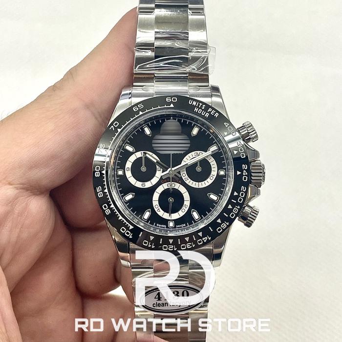 JAM TANGAN MEWAH MODEL RD01 40mm BLACK DIAL SS CLEAN F