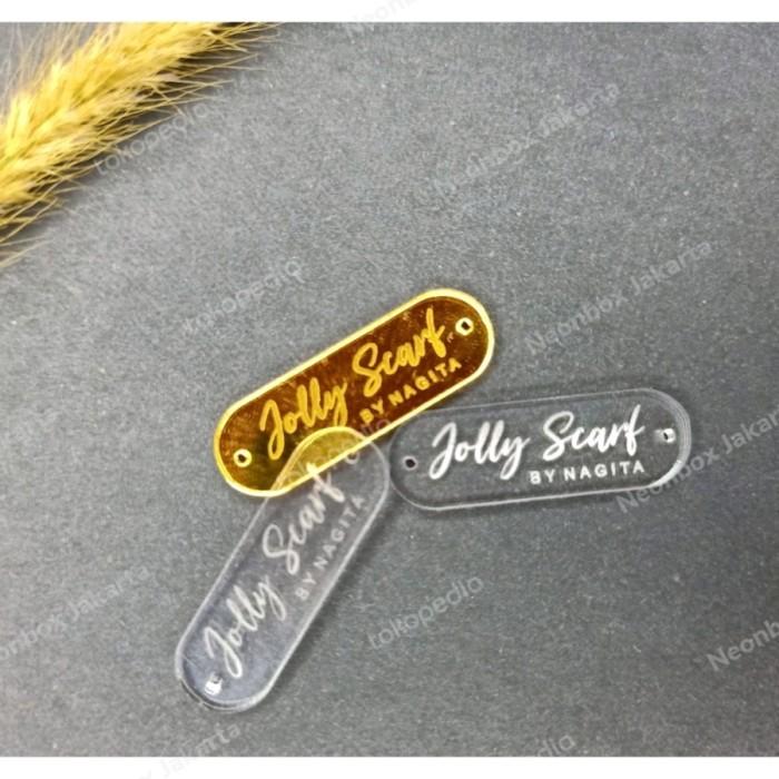 Costum Akrilik label hijab - bentuk bulat
