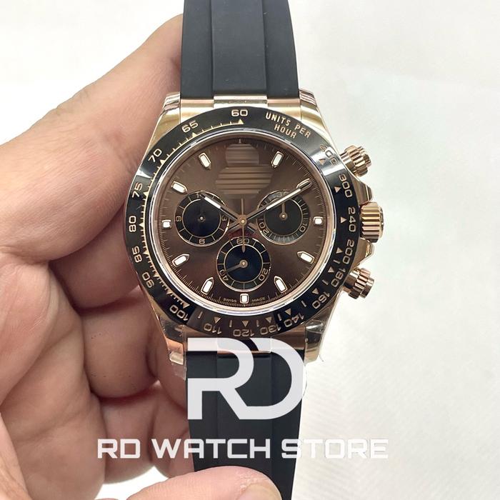 JAM TANGAN MEWAH MODEL DT RD01 40mm BROWN CHOCO DIAL RUB RG SS QF V3