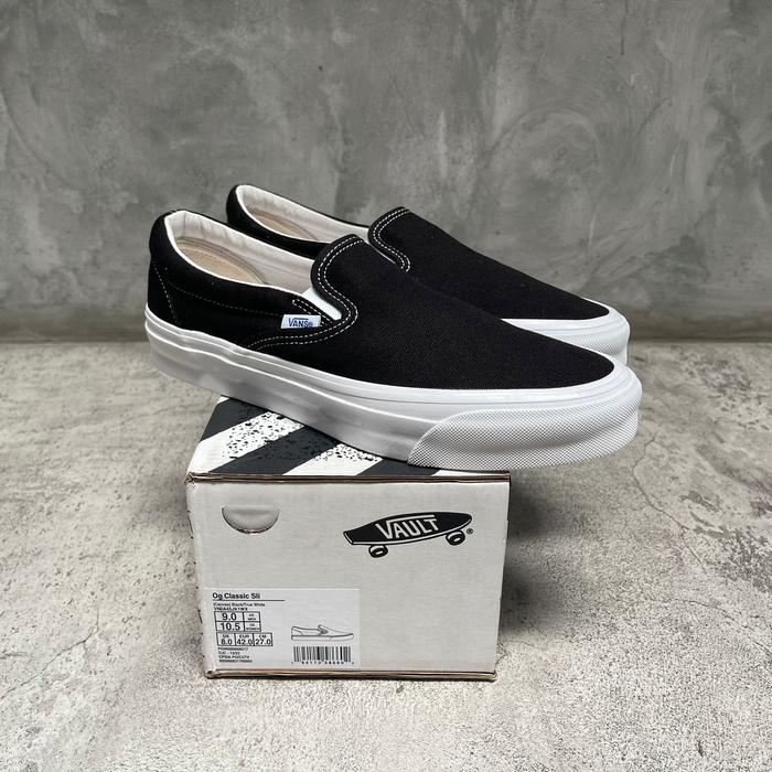 Vans OG Slip On LX Canvas Black White - Vans Slip On OG