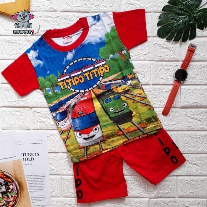 SETELAN BAJU ANAK LAKI LAKI TITIPO TITIPO KERETA PAKAIAN ANAK ANAK